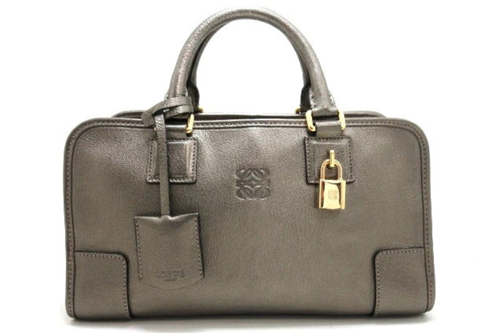 Loewe Amazona Handbag Calfskin Bronze Brown Gold
